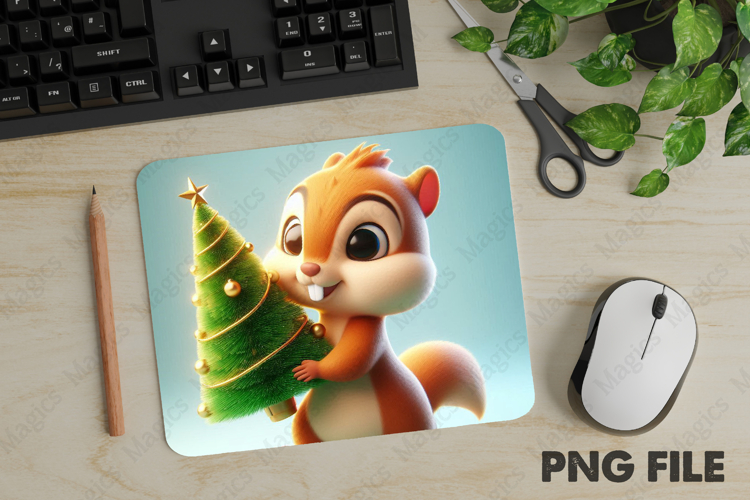 Chipmunk, Christmas Animal Mouse Pad PNG,Cute Pet Gift