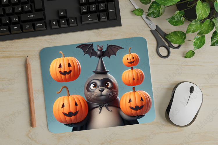 Seal, Halloween Mouse Pad PNG, Cute Pet Gift