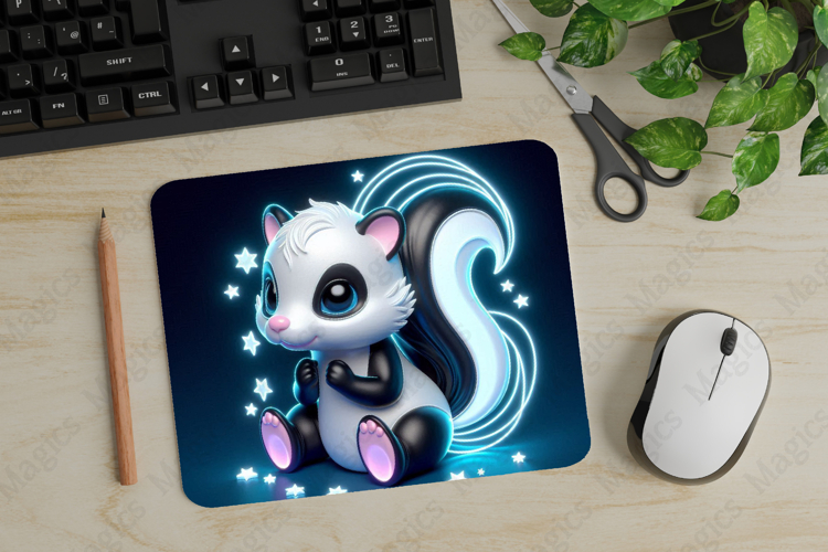 Skunk, Halloween Mouse Pad PNG, Cute Pet Gift
