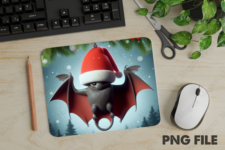 Bat, Christmas Animal Mouse Pad PNG,Cute Pet Gift