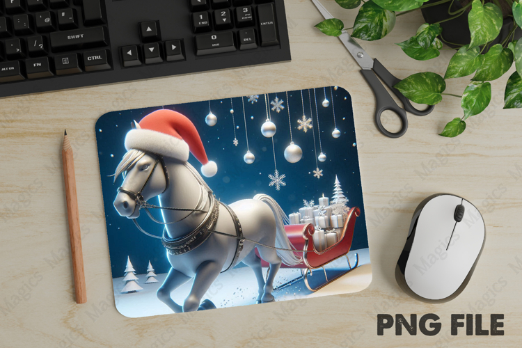 Horse, Christmas Animal Mouse Pad PNG,Cute Pet Gift