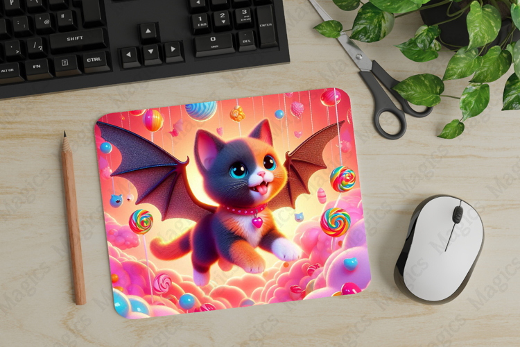 Kitten, Halloween Animal Mouse Pad PNG, Cute Pet Gift