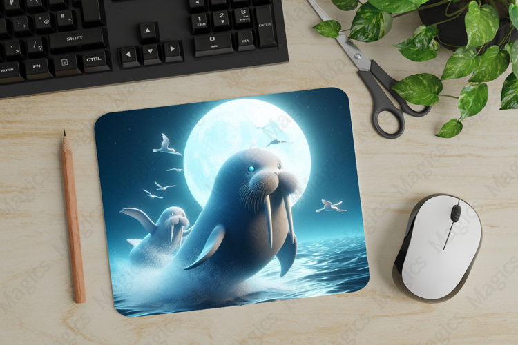 Walrus, Halloween Mouse Pad PNG, Cute Pet Gift