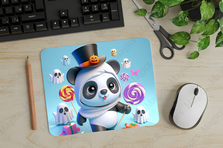 Panda 1, Halloween Mouse Pad PNG, Cute Pet Gift