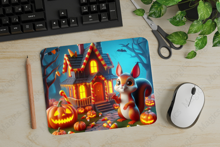 Squirrel, Halloween Mouse Pad PNG, Cute Pet Gift