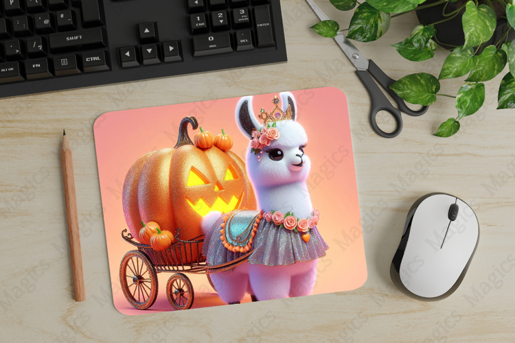 Llama, Halloween Animal Mouse Pad PNG, Cute Pet Gift