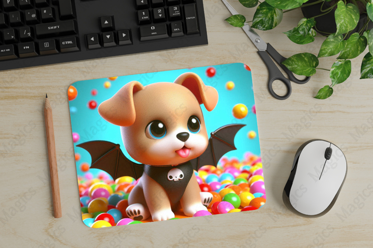 Puppy, Halloween Mouse Pad PNG, Cute Pet Gift
