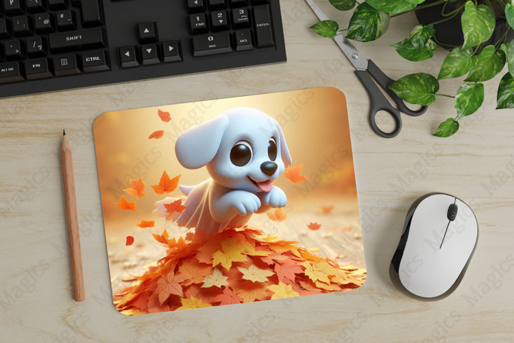 Puppy Ghost, Halloween Mouse Pad PNG, Cute Pet Gift