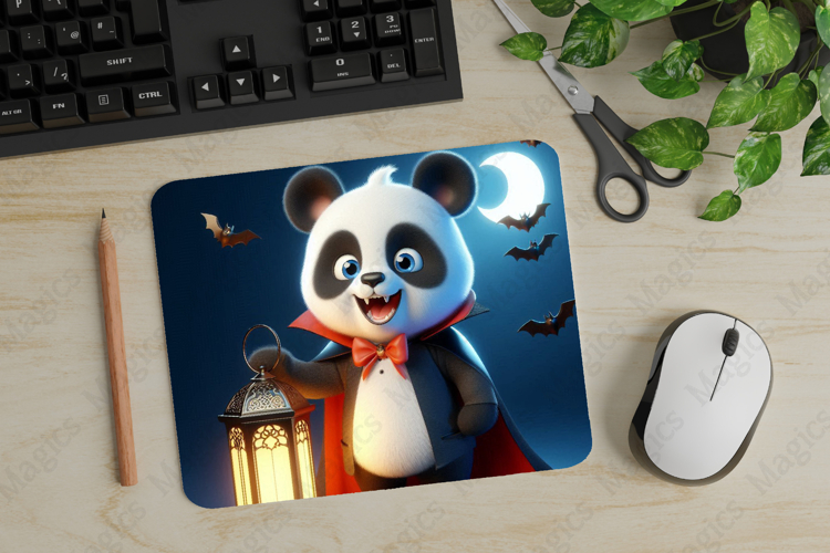 Panda, Halloween Mouse Pad PNG, Cute Pet Gift