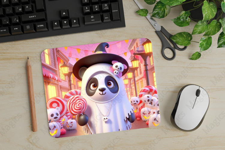 Panda, Halloween Mouse Pad PNG, Cute Pet Gift