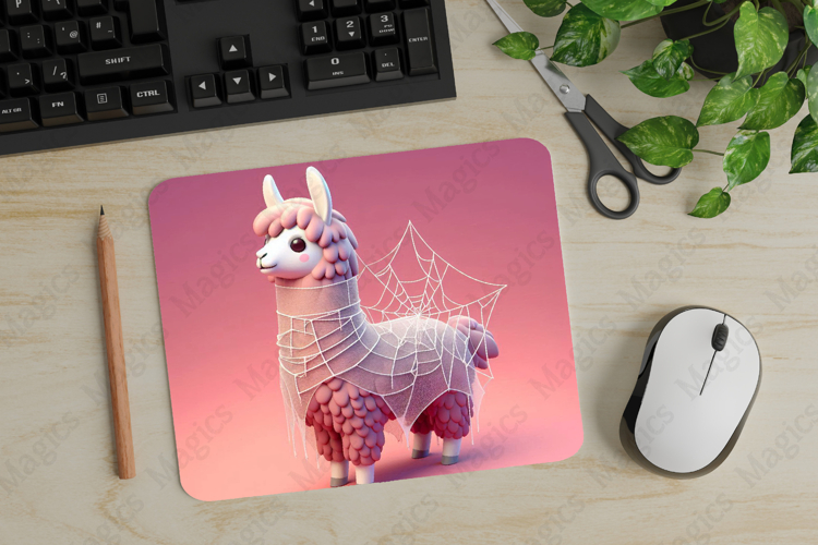 Llama, Halloween Animal Mouse Pad PNG, Cute Pet Gift