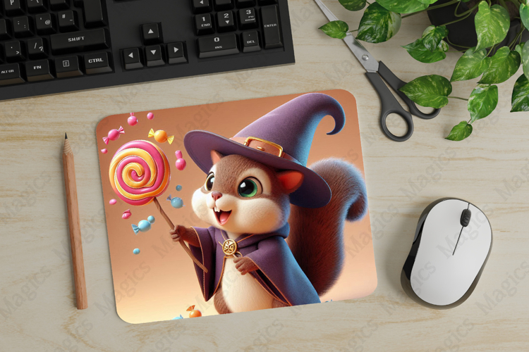 Squirrel, Halloween Mouse Pad PNG, Cute Pet Gift