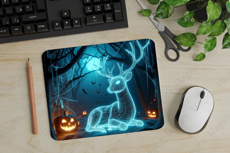 Deer, Halloween Animal Mouse Pad PNG, Cute Pet Gift