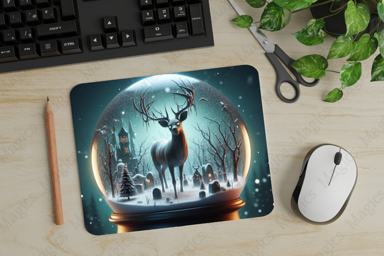 Reindeer, Halloween Mouse Pad PNG, Cute Pet Gift
