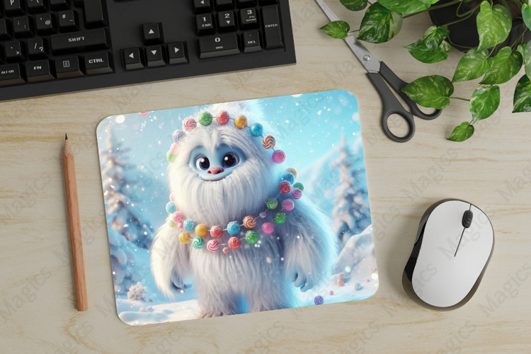 Yeti, Halloween Mouse Pad PNG, Cute Pet Gift