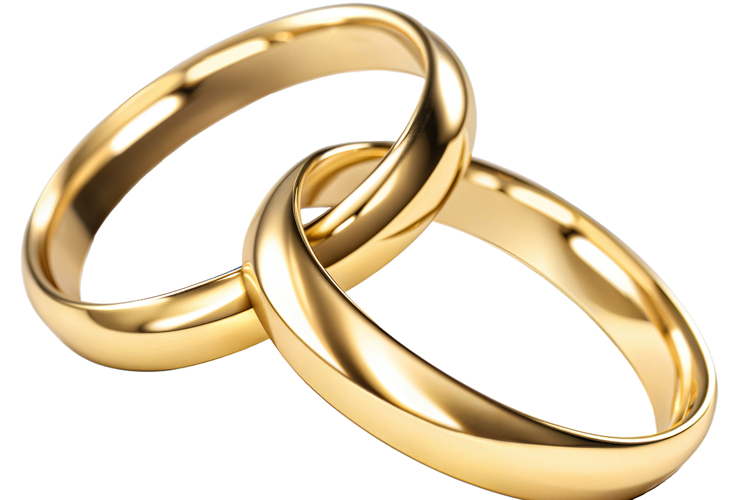 gold rings, transparent background