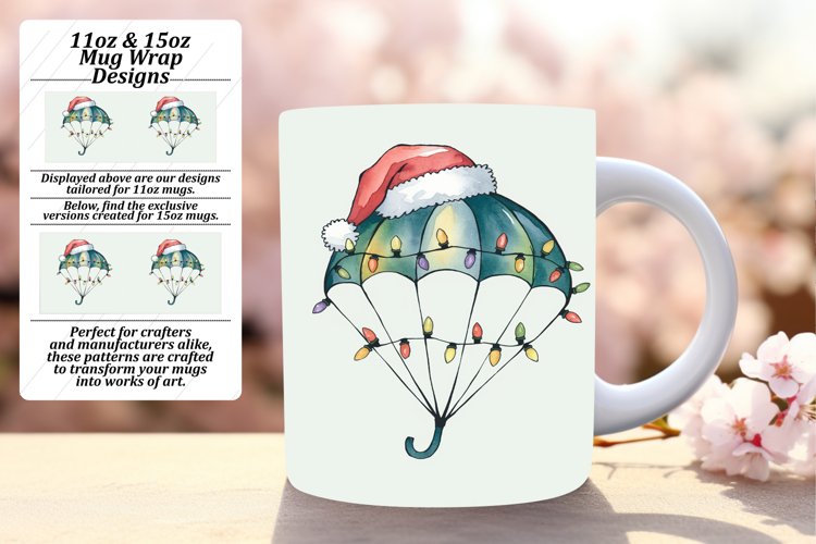 Sophisticated 15oz Mug Wrap Png Design , Holiday