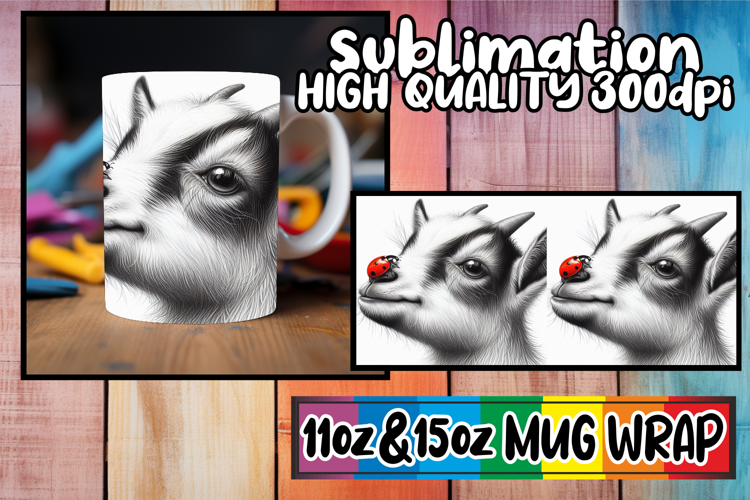 Blissful reflections 11oz 15oz sublimation wrap, Cute Animal