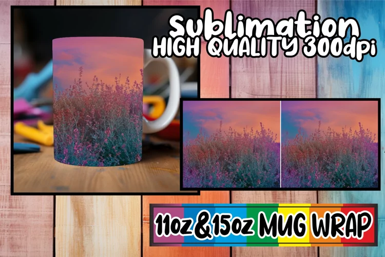 Nostalgic Retro Blossom Beauty: Mug Wrap Sublimation