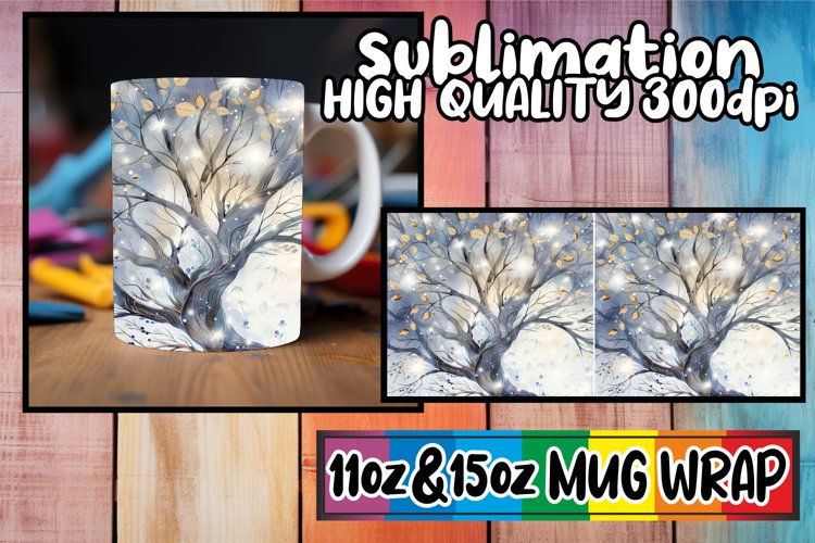 Blossom Symphony Mug Wrap - Colorful Tree