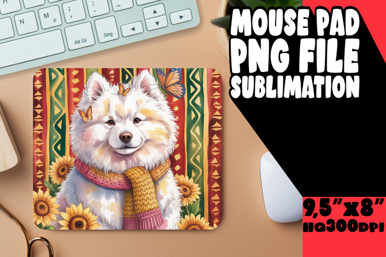 ENCHANTED desk pad PNG Design, Cute Dog