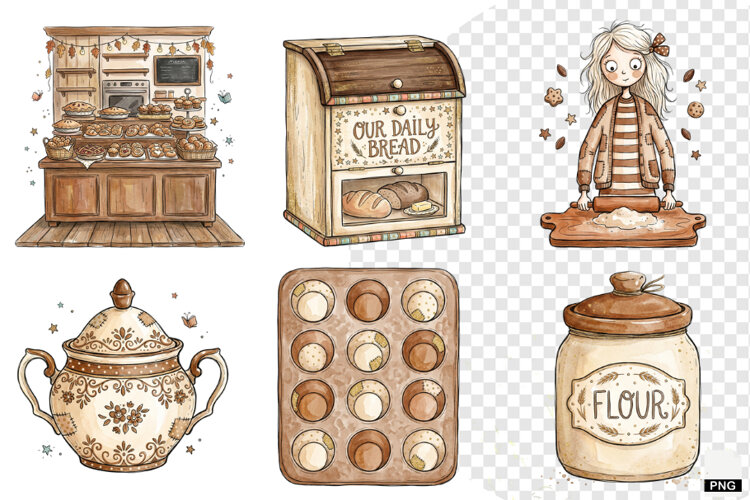 Autumn Bakery Store Clipart example image 1