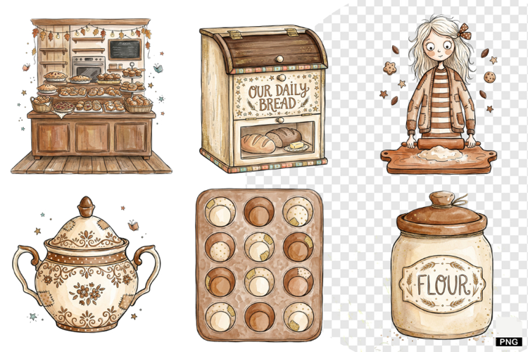 Autumn Bakery Store Clipart