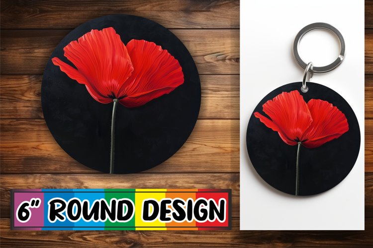 Petal Parade Sublimation Options - Keychain & Car Coaster example image 1