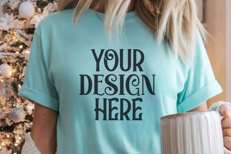 Sapphire Comfort Colors 1717 Christmas Mockup, CC 1717