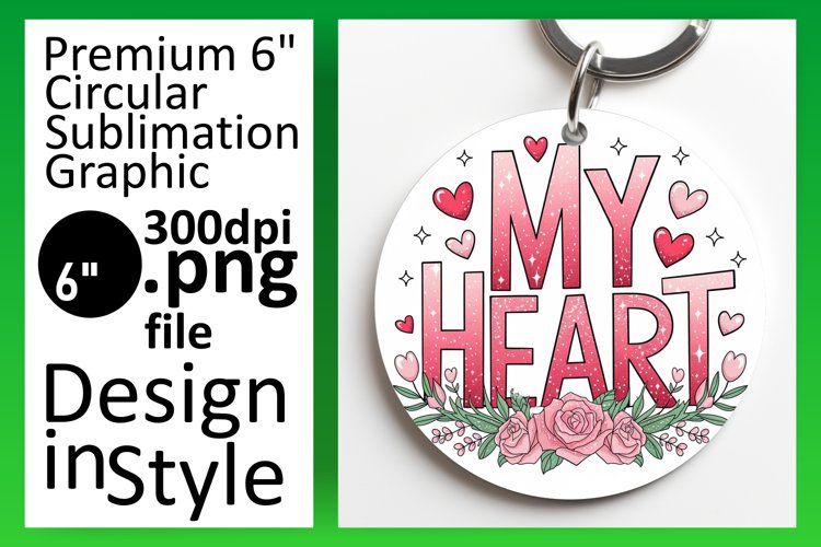 Bright Circle Design for Sublimation , Valentines