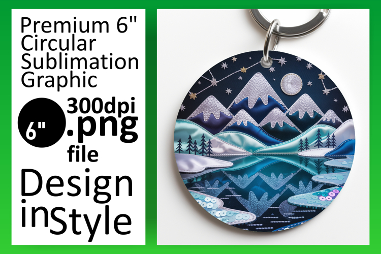 Stylish Round Design for Keychains , Holiday
