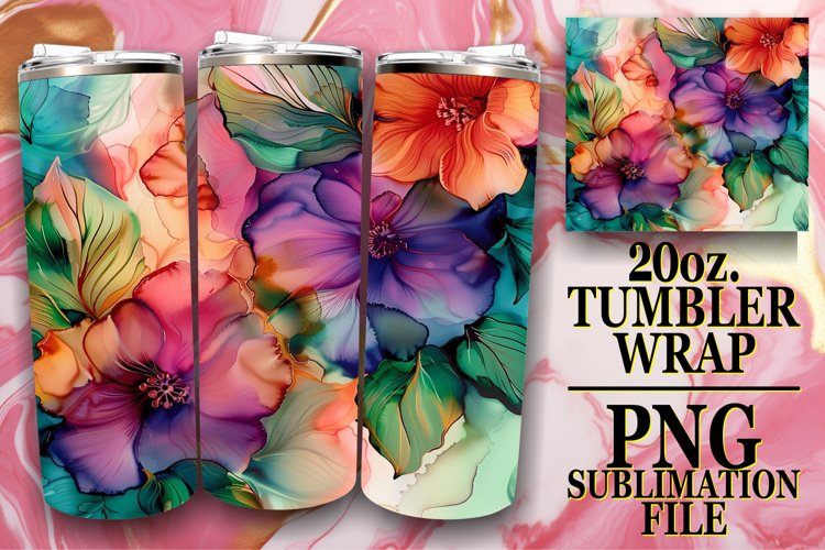 Colorful Springtime Delight Tumbler Wrap, Whimsical Charm