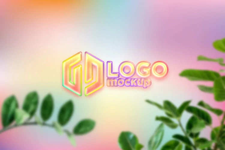 Candy Color Logo Mockup Template