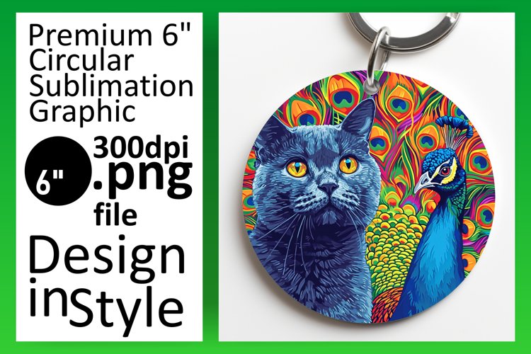 Charming Cat Sublimation: Circle   Coaster Fun