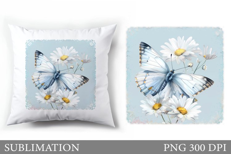 Butterfly Pillow Sublimation. Bitterfly Sublimation example image 1