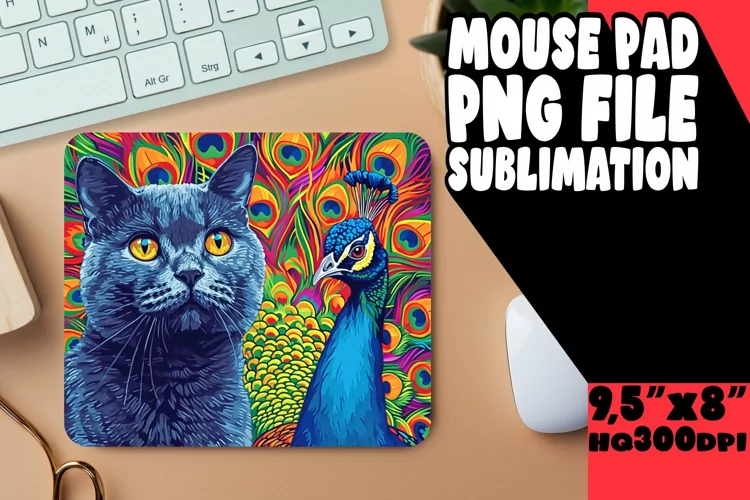 Whimsical Feline Sublimation Mat