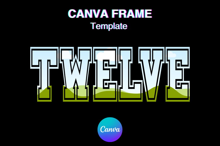 TWELVE Canva Frame Number Varsity Family Sport Shirt Design