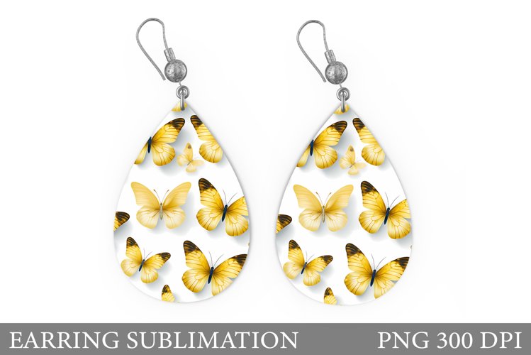 Butterflies Teardrop Earring. Butterflies Earring Design