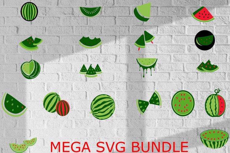 Watemelon vector, Watemelon silhouette svg, Watemelon cricut