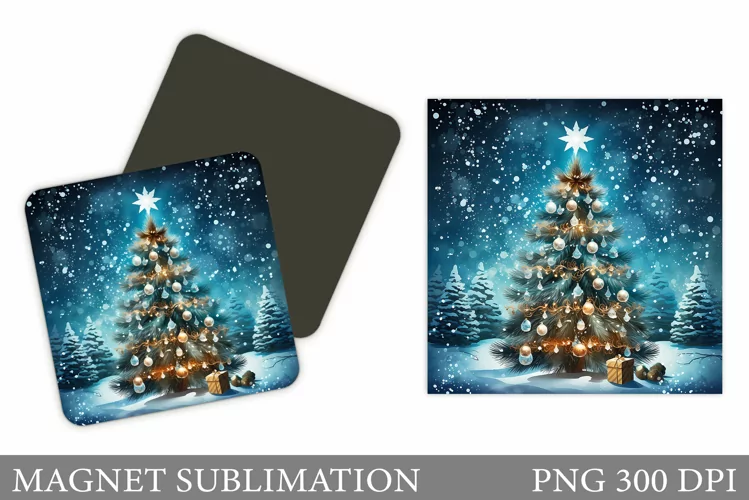 Christmas Tree Magnet. Christmas Magnet Sublimation