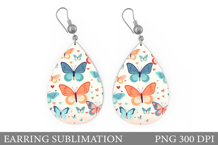 Butterflies Earring Design. Butterflies Earring Sublimation
