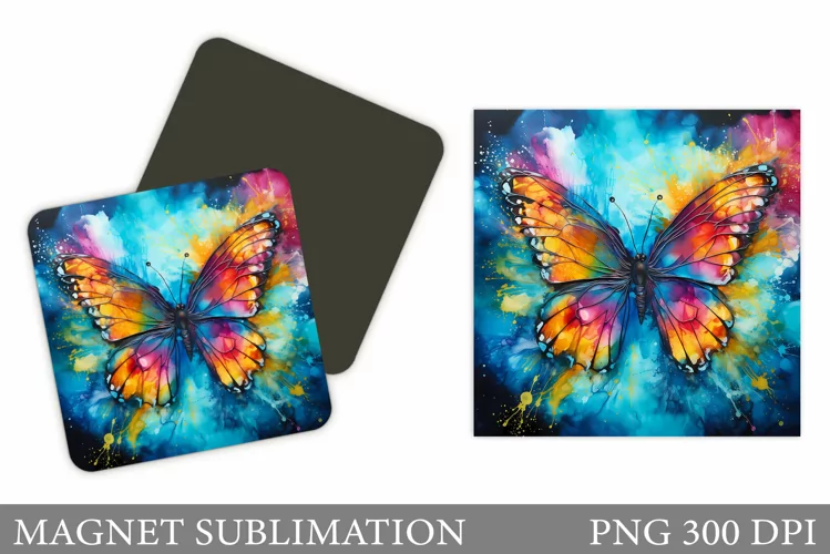 Butterfly Magnet Design. Butterfly Magnet Sublimation