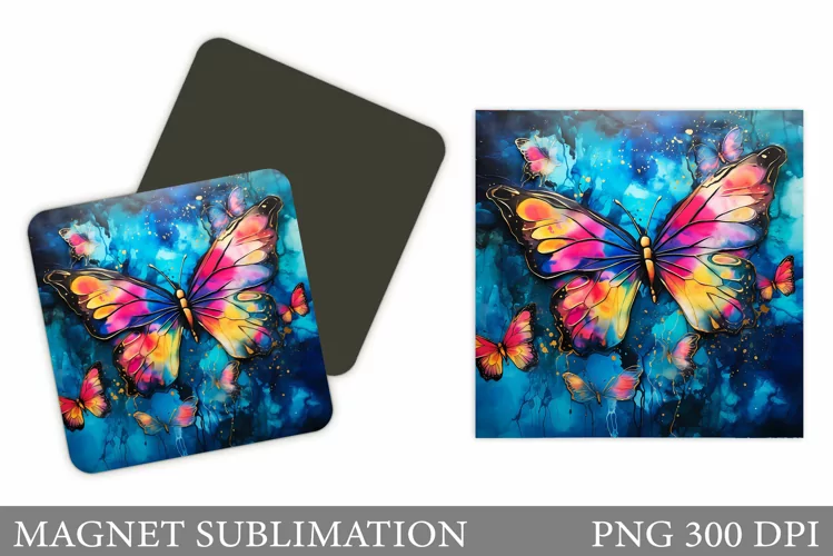 Butterfly Magnet Sublimation. Butterfly Magnet Template