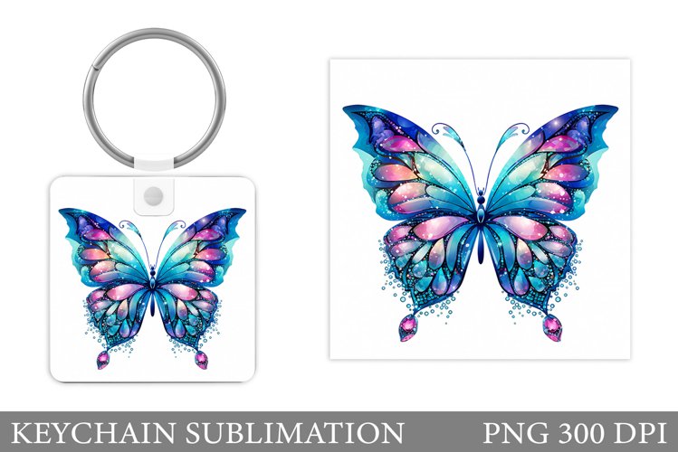 Glitter Butterfly Keychain. Butterfly Keychain Design