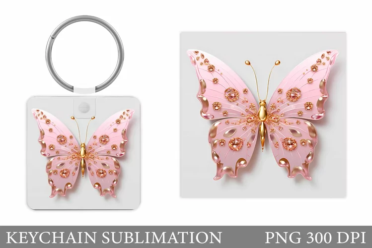 Butterfly Keychain Sublimation. Butterfly Sublimation