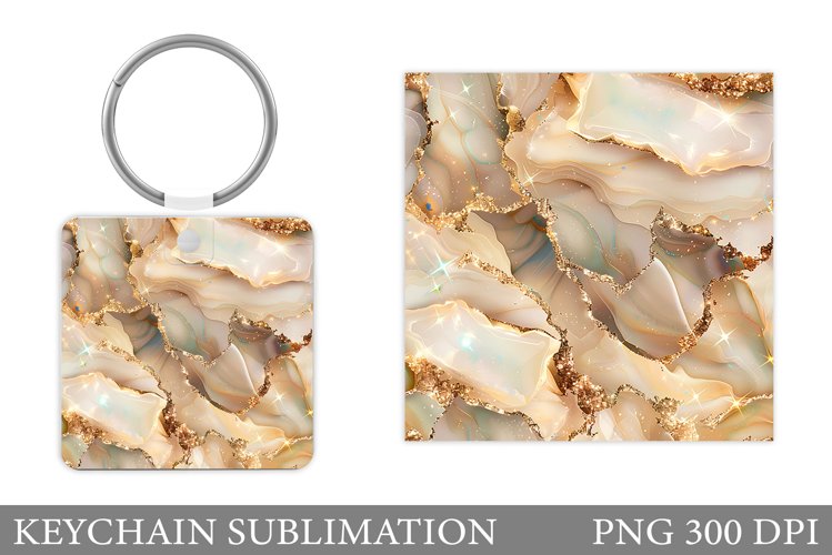 Alcohol Ink Keychain Sublimation. Texture Keychain Design example image 1
