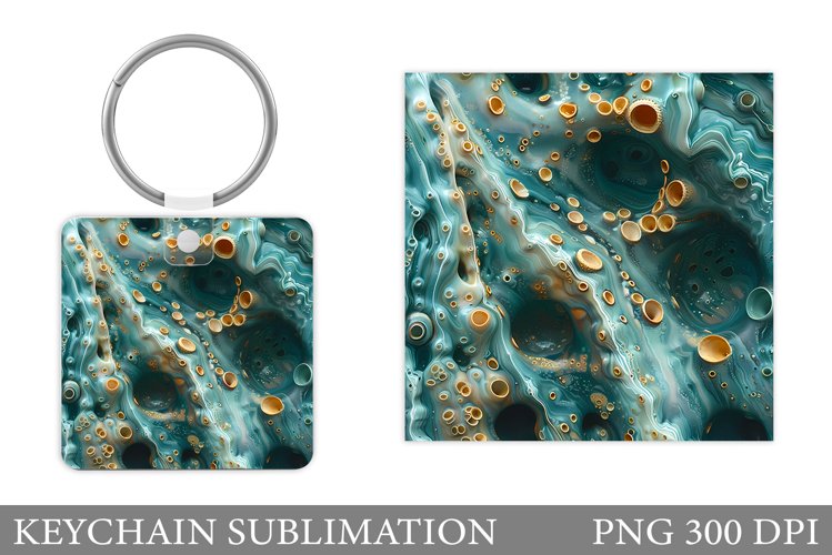 Texture Keychain Design. Abstract Keychain Sublimation example image 1
