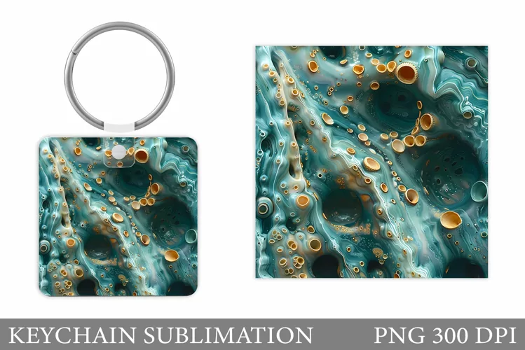 Texture Keychain Design. Abstract Keychain Sublimation