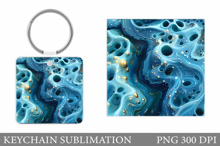 Abstract Keychain Sublimation. Texture Keychain Design