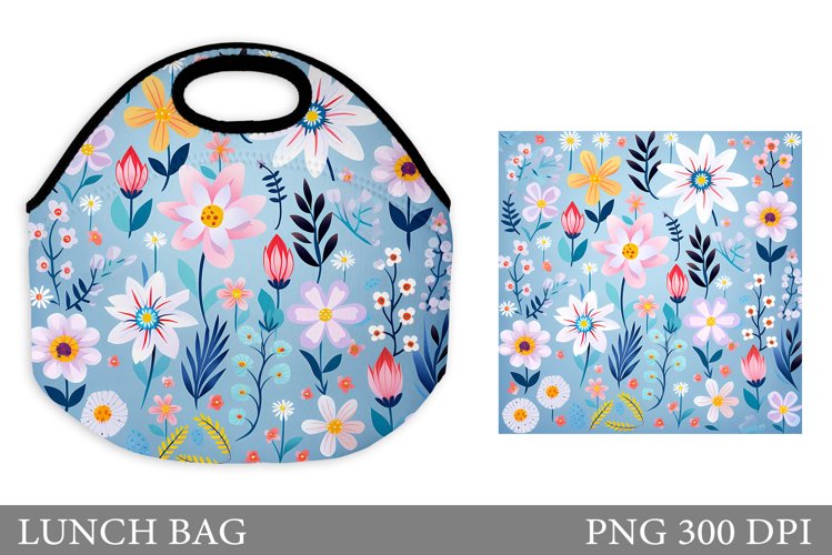 Flowers Lunch Bag. Flowers Lunch Bag Sublimation
